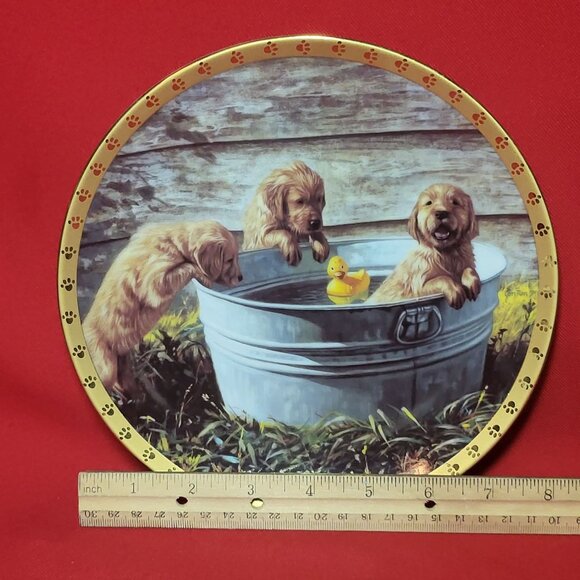 VTG Hamilton Collection Decorative Plate The Waters Fine Jon Ren A World of Pupp - Picture 6 of 11
